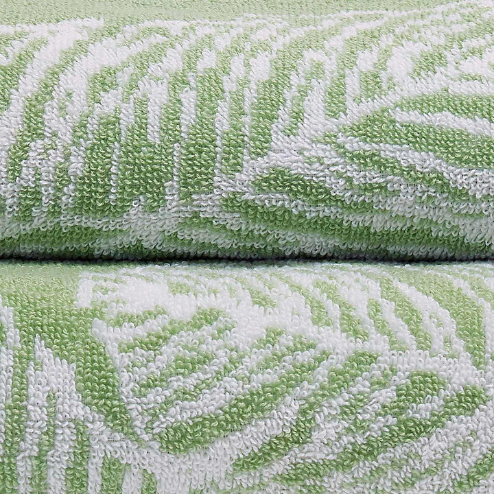 Matteo Leaf Jacquard Towel Khaki - Ideal