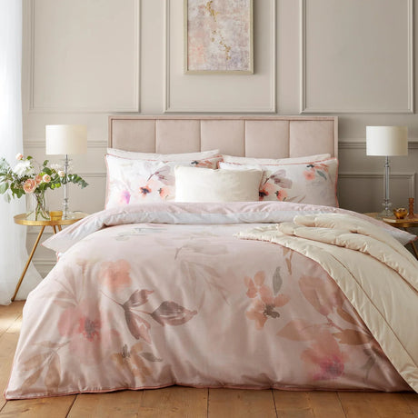 Soiree Mia Floral Blooms 100% Cotton 200 Thread Count Duvet Cover Set