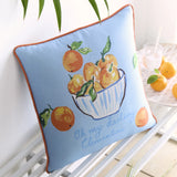 Fusion My Darling Clementine 100% Cotton Fruit Print Filled Cushion