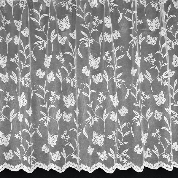 Meadow Butterfly Lace Net Curtain - Ideal