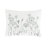 Catherine Lansfield Meadowsweet Floral Embroidered 30x40cm Cushion Green