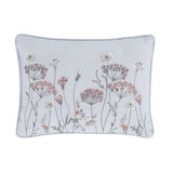 Catherine Lansfield Meadowsweet Floral Embroidered 30x40cm Cushion Grey