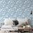 Catherine Lansfield Meadowsweet Floral Wallpaper Blue