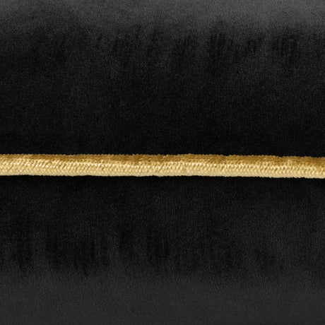 Meridian Velvet Cushion Cover Black/Gold 45 x 45cm - image 4
