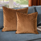 Meridian Velvet Cushion Cover Caramel/Chocolate - image 6
