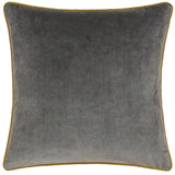 Meridian Velvet Cushion Cover Charcoal/Moss 45 x 45cm - image 2