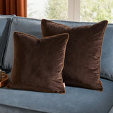 Meridian Velvet Cushion Cover Chocolate/Caramel - image 5