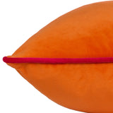 Meridian Velvet Cushion Cover Clementine/Hot Pink 45 x 45cm - image 4