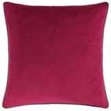 Meridian Velvet Cushion Cover Cranberry/Mocha 45 x 45cm - image 2