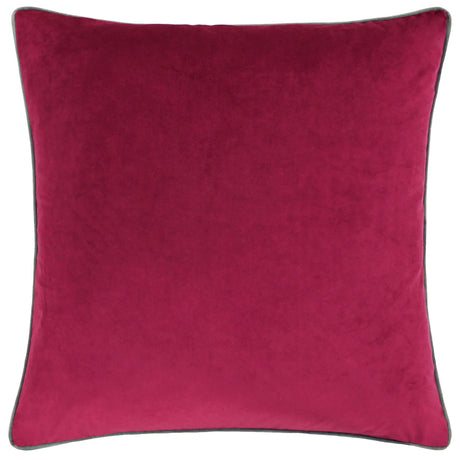 Meridian Velvet Cushion Cover Cranberry/Mocha 45 x 45cm - image 2