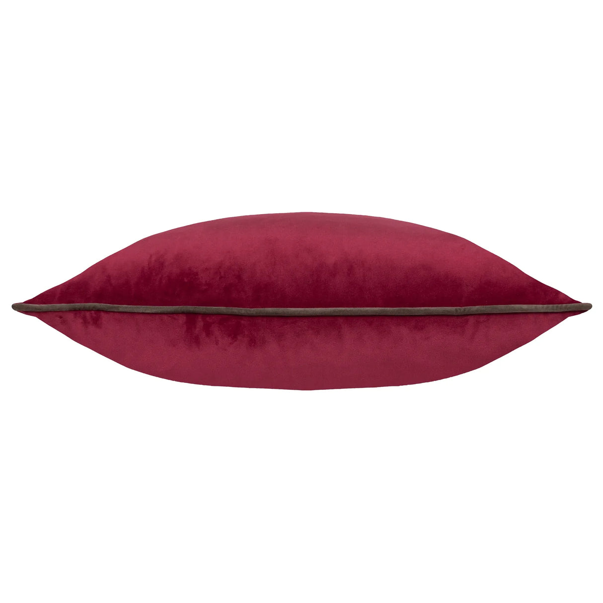 Meridian Velvet Cushion Cover Cranberry/Mocha 45 x 45cm - image 3