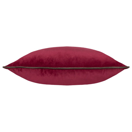 Meridian Velvet Cushion Cover Cranberry/Mocha 45 x 45cm - image 3
