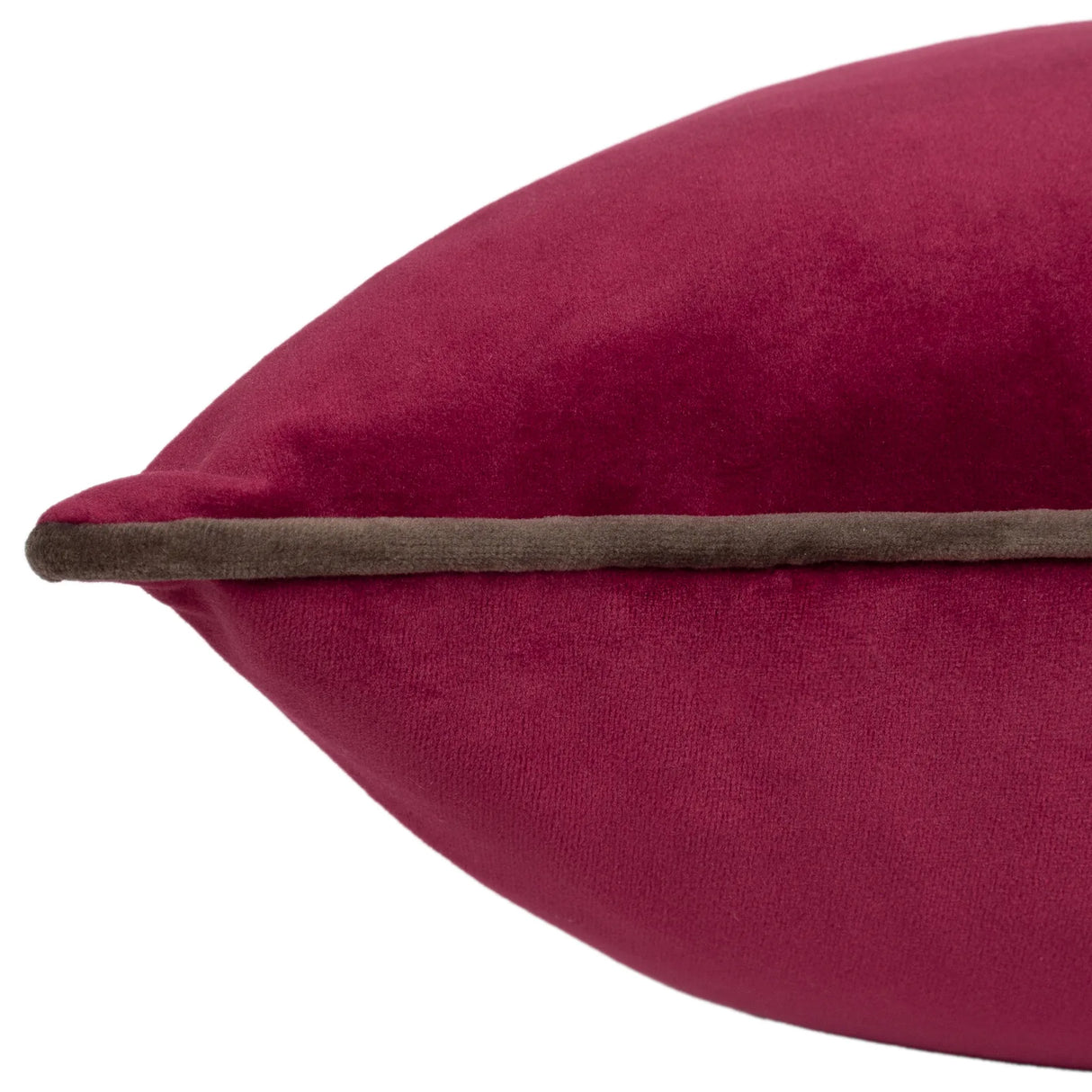 Meridian Velvet Cushion Cover Cranberry/Mocha 45 x 45cm - image 4