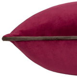 Meridian Velvet Cushion Cover Cranberry/Mocha 45 x 45cm - image 4