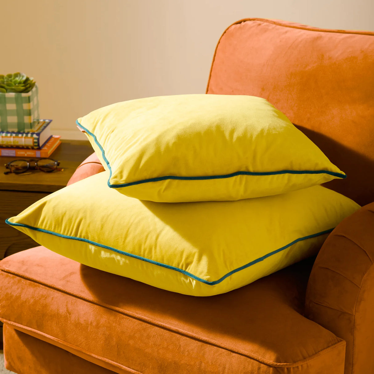 Meridian Velvet Cushion Cover Cylon/Teal 45 x 45cm - image 5