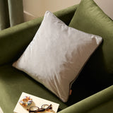 Meridian Velvet Cushion Cover Dove/Charcoal 45 x 45cm - image 1