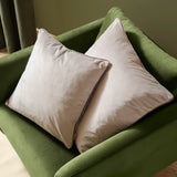 Meridian Velvet Cushion Cover Dove/Charcoal 45 x 45cm - image 5