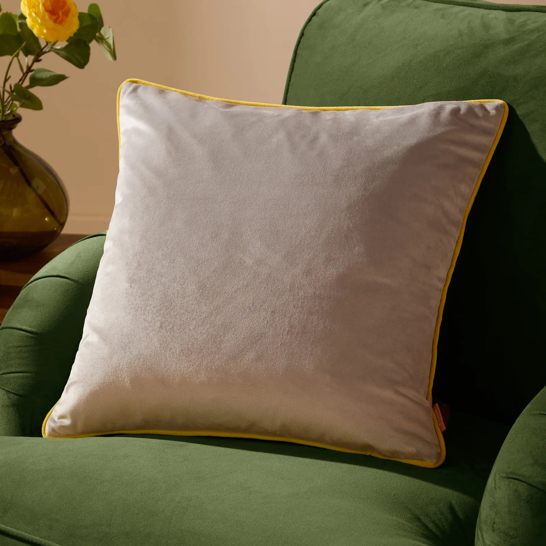 Meridian Velvet Cushion Cover Dove/Cylon 45 x 45cm