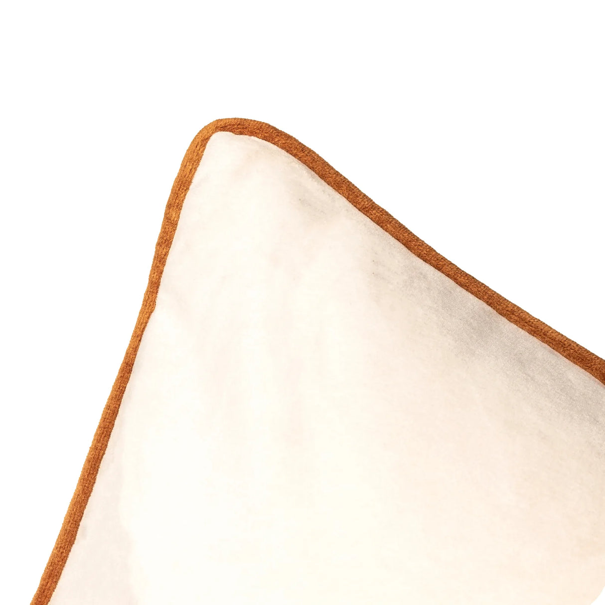 Meridian Velvet Cushion Cover Ecru/Ginger 45 x 45cm - image 4