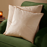 Meridian Velvet Cushion Cover Ecru/Ginger 45 x 45cm - image 5