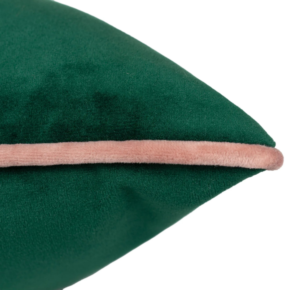 Meridian Velvet Cushion Cover Emerald/Blush 45 x 45cm - image 4