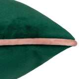 Meridian Velvet Cushion Cover Emerald/Blush 45 x 45cm - image 4