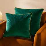 Meridian Velvet Cushion Cover Emerald/Moss 45 x 45cm - image 5