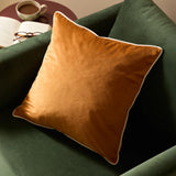 Meridian Velvet Cushion Cover Ginger/Ecru 45 x 45cm - image 1