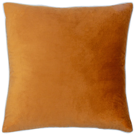 Meridian Velvet Cushion Cover Ginger/Ecru 45 x 45cm - image 2