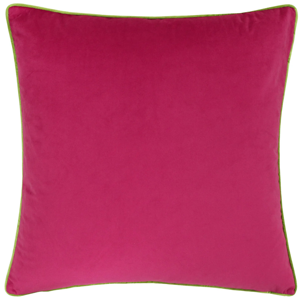 Meridian Velvet Cushion Cover Hot Pink/Lime 45 x 45cm - image 2