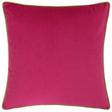 Meridian Velvet Cushion Cover Hot Pink/Lime 45 x 45cm - image 2