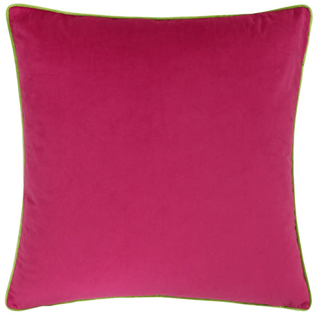 Meridian Velvet Cushion Cover Hot Pink/Lime 45 x 45cm - image 2