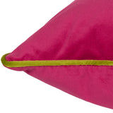 Meridian Velvet Cushion Cover Hot Pink/Lime 45 x 45cm - image 4