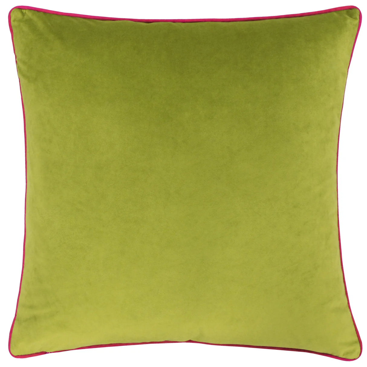 Meridian Velvet Cushion Cover Lime/Hot Pink 45 x 45cm - image 2