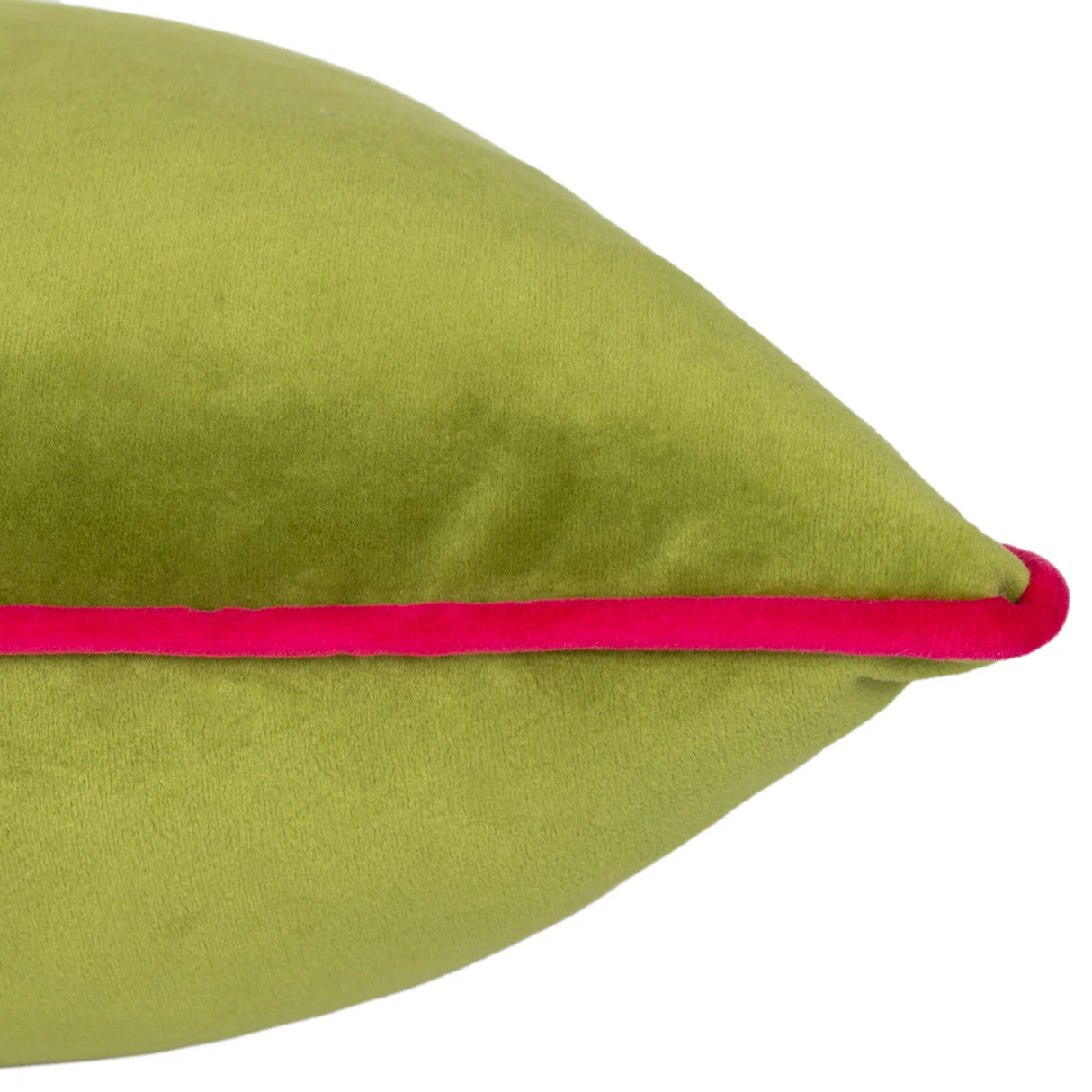 Meridian Velvet Cushion Cover Lime/Hot Pink 45 x 45cm - image 4