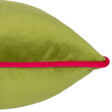 Meridian Velvet Cushion Cover Lime/Hot Pink 45 x 45cm - image 4