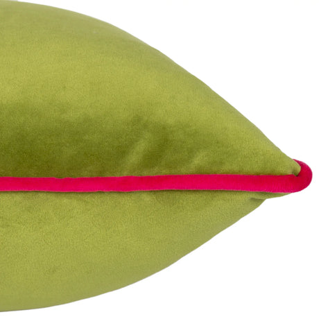 Meridian Velvet Cushion Cover Lime/Hot Pink 45 x 45cm - image 4