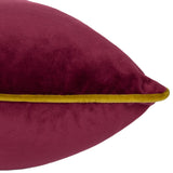 Meridian Velvet Cushion Cover Maroon/Moss 45 x 45cm - image 4