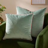 Meridian Velvet Cushion Cover Mineral/Blush 45 x 45cm - image 5