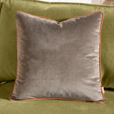 Meridian Velvet Cushion Cover Mocha/Pumpkin 45 x 45cm - image 1