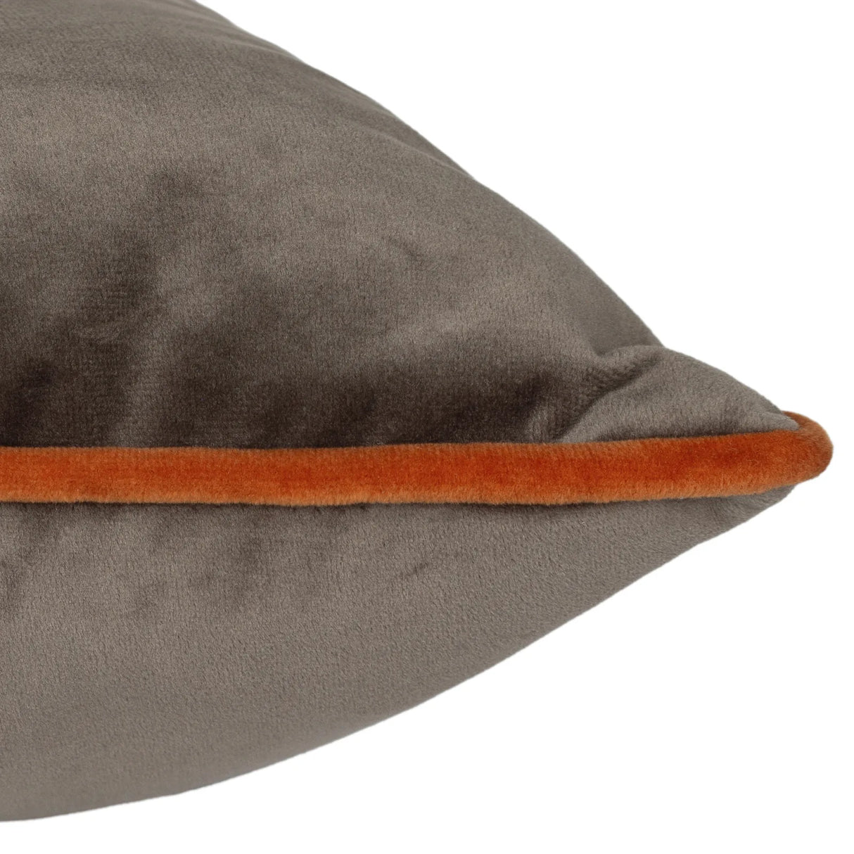 Meridian Velvet Cushion Cover Mocha/Pumpkin 45 x 45cm - image 4