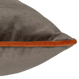 Meridian Velvet Cushion Cover Mocha/Pumpkin 45 x 45cm - image 4