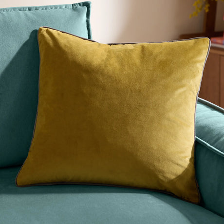 Meridian Velvet Cushion Cover Moss/Charcoal 45 x 45cm - image 1