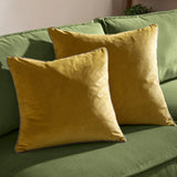 Meridian Velvet Cushion Cover Moss/Charcoal 45 x 45cm - image 5