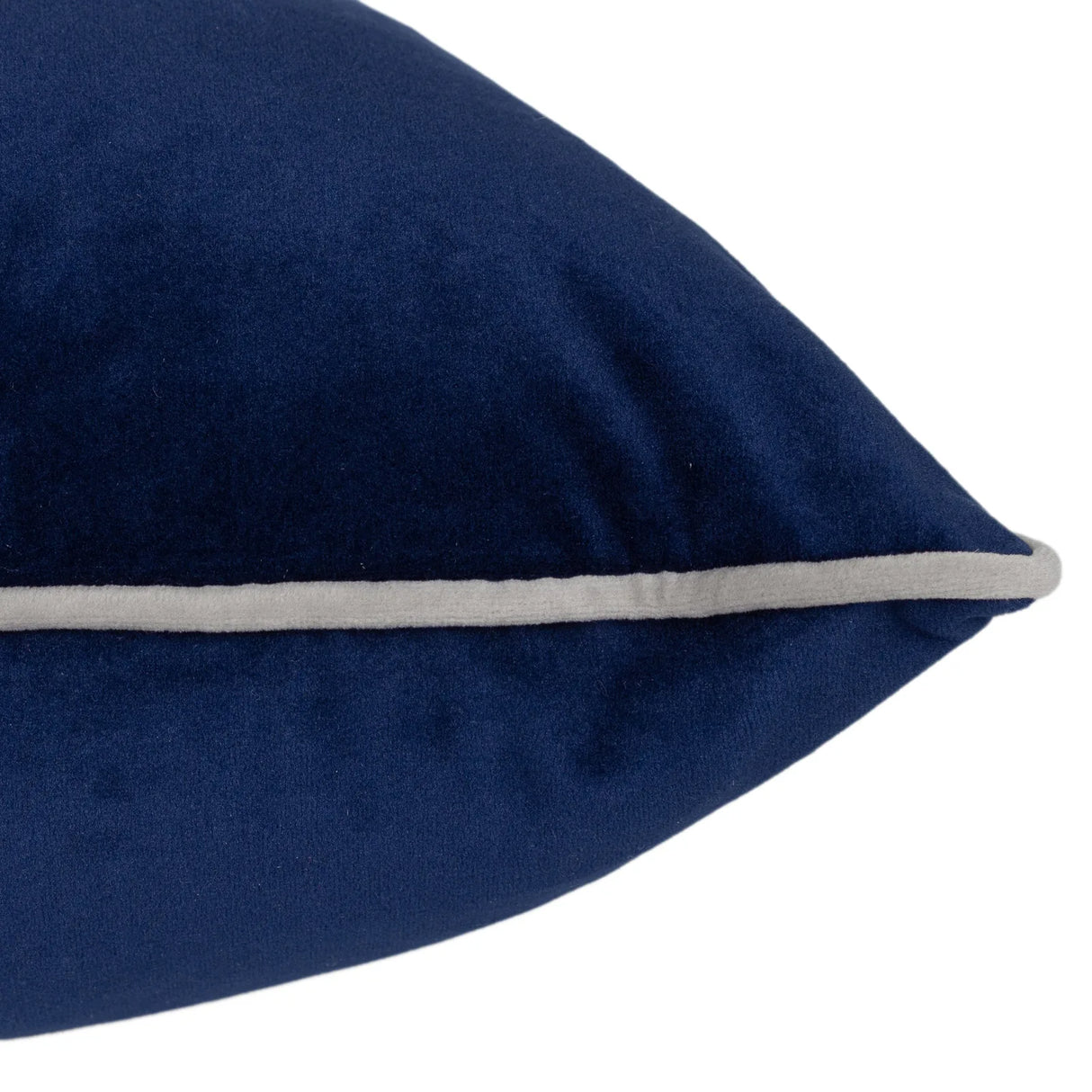 Meridian Velvet Cushion Cover Navy/Silver 45 x 45cm - image 4