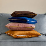 Meridian Velvet Cushion Cover Navy/Silver 45 x 45cm - image 5