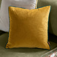 Meridian Velvet Cushion Cover Ochre/Teal - image 1