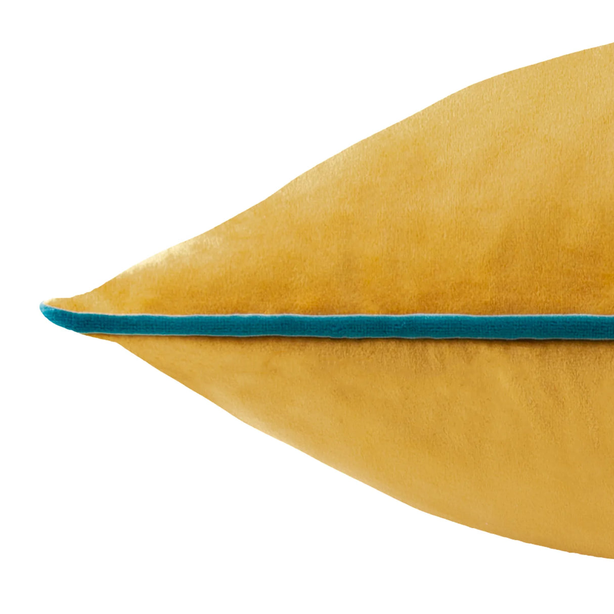 Meridian Velvet Cushion Cover Ochre/Teal - image 4