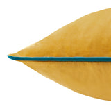 Meridian Velvet Cushion Cover Ochre/Teal - image 4
