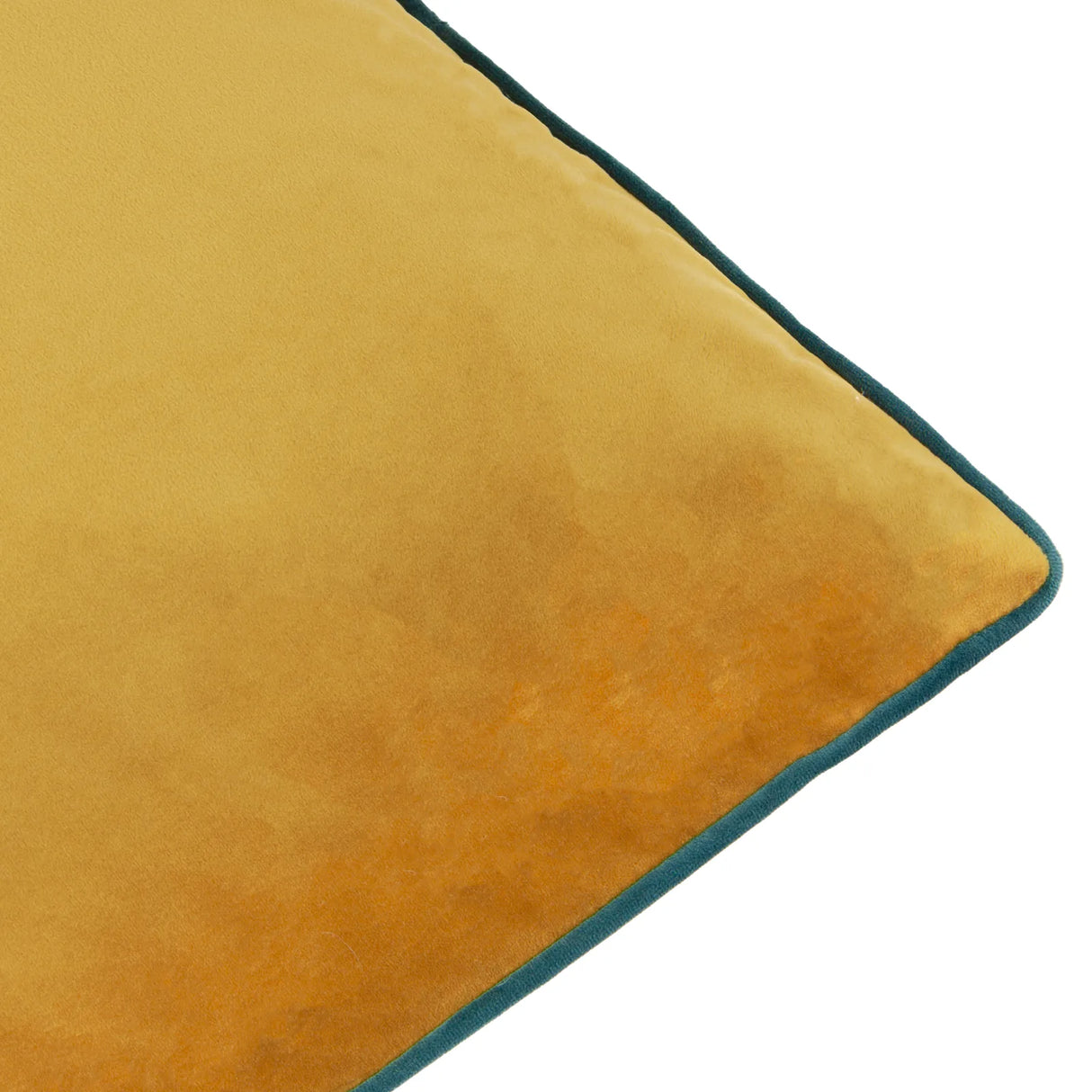 Meridian Velvet Cushion Cover Ochre/Teal - image 5